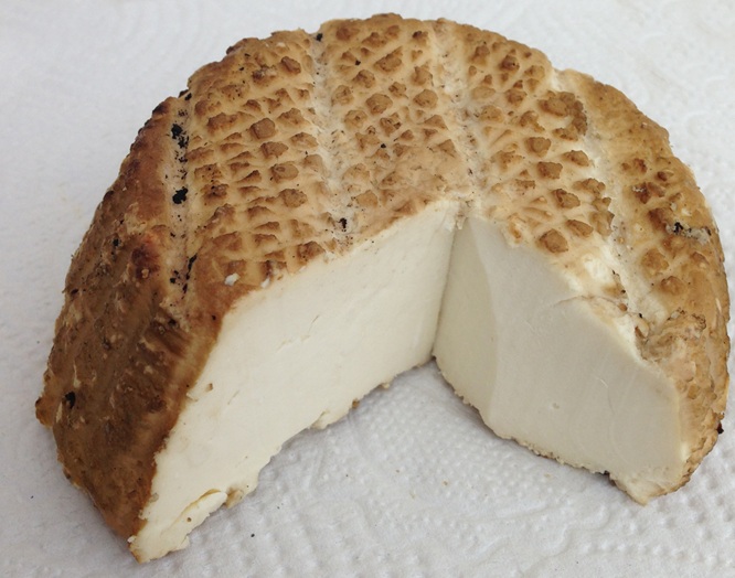 Smoked ricotta from Sila, Calabria, Italy.