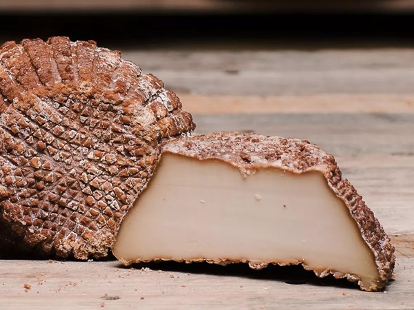 Smoked ricotta from Sila, Calabria, Italy.